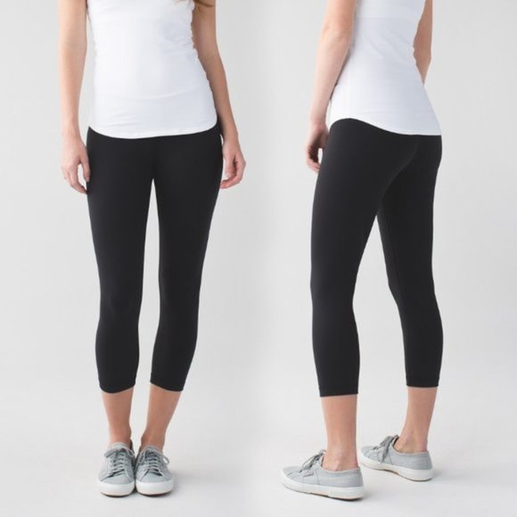 lululemon athletica Pants - LULULEMON Wunder Under Crop Leggings Black Mid-Rise 4